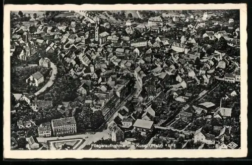 AK Kusel /Pfalz, Fliegeraufnahme, Stadtansicht