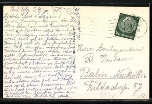 AK Bad Tölz, Marktstrasse aus der Vogelschau, mit Denkmal