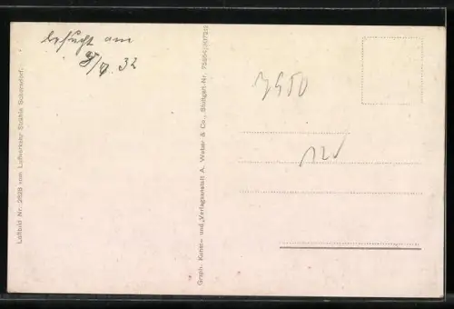 AK Biberach a. R., Ansicht vom Flugzeug aus