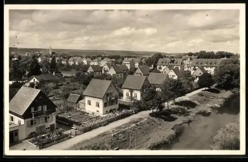 AK Riedlingen a. d. Donau, Schwarzach-Siedlung aus der Vogelschau