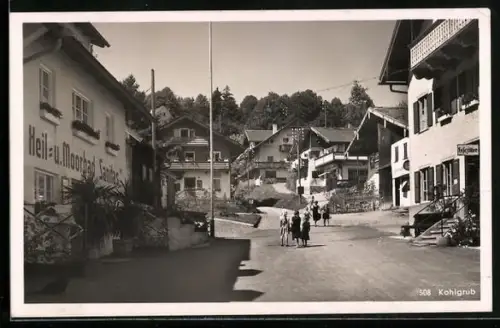 AK Kohlgrub, Heil- und Moorbad Sanitasheim, Strassenpartie