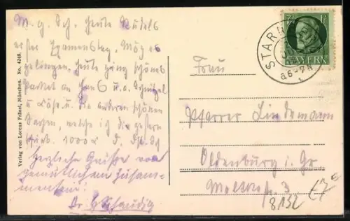 AK Tutzing am Starnberger See, Hotel Seehof, Ansicht vom Wasser