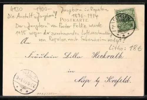 AK Repelen, Jungborn mit Blick zum Ort