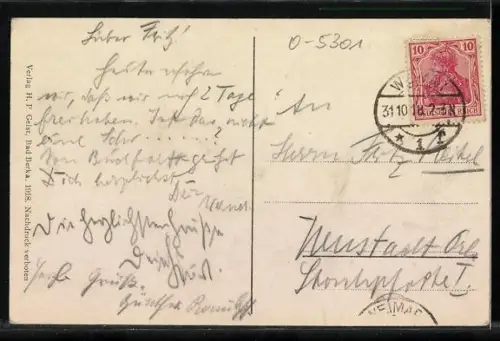 AK Buchfart bei Weimar, Ortsansicht mit Kirche und umliegender Landschaft