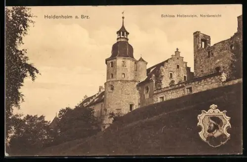 AK Heidenheim a. Brz., Schloss Hellenstein, Nordansicht