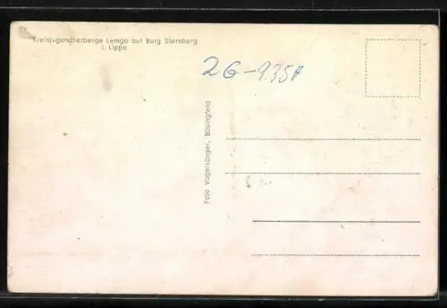 AK Lemgo /Lippe, Kreisjugendherberge Burg Sternberg, Tagesraum