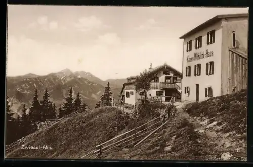 AK Bad Reichenhall, Gasthof Zwiesel-Alm, Kaiser Wilhelms-Haus