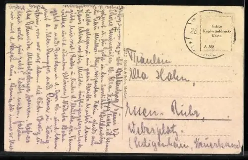 AK Grünfeld b. Waldenburg, Schloss, Fürstl. Park