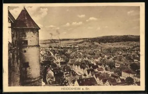 AK Heidenheim a. Br., Stadtansicht mit Umgebung