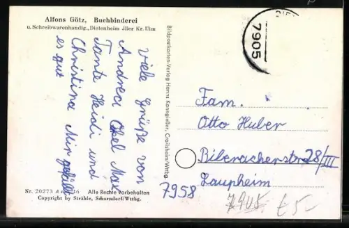 AK Bad Brandenburg a. d. Iller, Ortsansicht aus der Luft