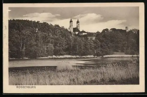 AK Roggenburg, Blick über See und Wald