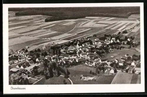 AK Orsenhausen, Ortsansicht aus der Luft