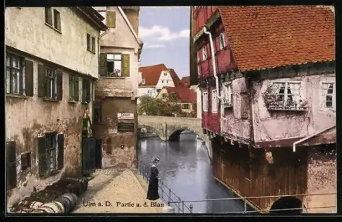 AK Ulm a. D., Partie a. d. Blau