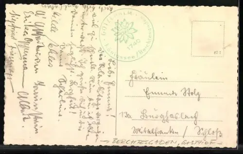 AK Berchtesgaden, Gasthof Gotzenalm, Teufelshörner, Hochkönig