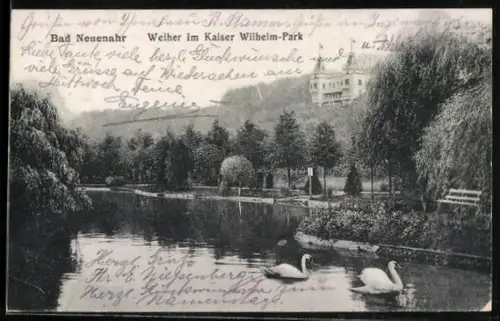AK Bad Neuenahr, Weiher im Kaiser Wilhelm-Park