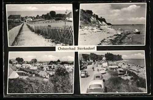 AK Sierksdorf, Strand, Steilküste, Zeltplatz