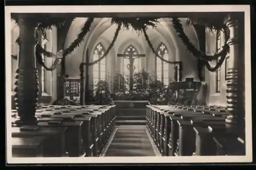 AK Partenkirchen, 40jähriges Jubiläum der evang.-luth. Kirche 1931, Innenansicht