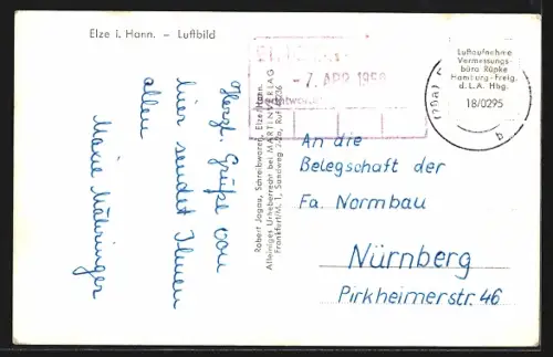 AK Elze i. Hann., Luftbild der Ortschaft