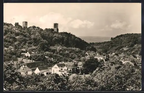 AK Eckartsberga /Naumburg, Blick auf Stadt und Burgruine