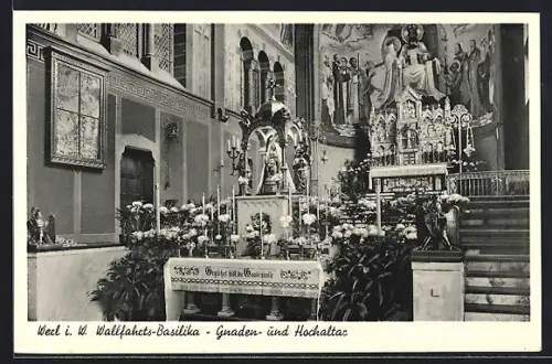 AK Werl i. W., Wallfahrts-Basilika, Gnaden- und Hochaltar