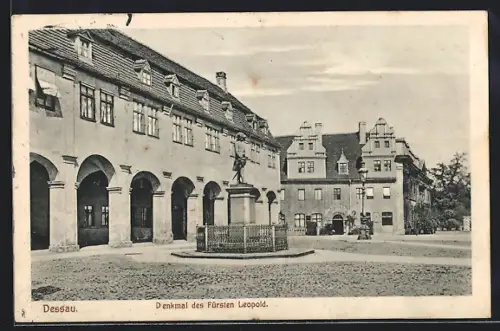 AK Dessau, Denkmal des Fürsten Leopold
