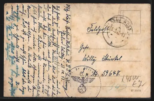 AK Dessau, Herzogliches Hoftheater, stempel