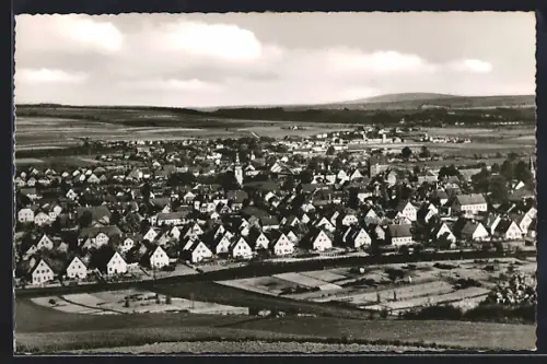 AK Beverungen, Ortsansicht mit Blick auf Lauenförde