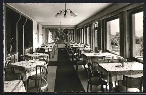 AK Höxter /Corvey, Waldgasthaus Steinkrug, Gastraum