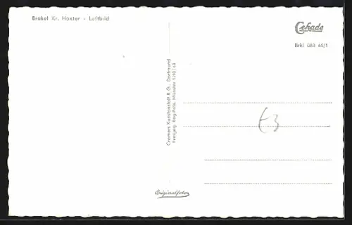 AK Brakel /Höxter, Luftbild