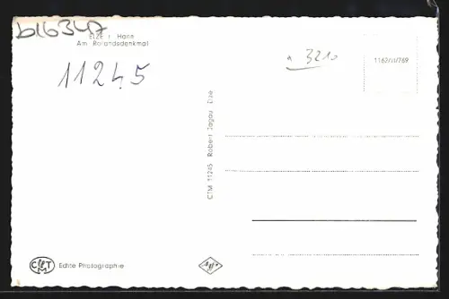 AK Elze i. Hann, Rolandsdenkmal, Kirche, Schule