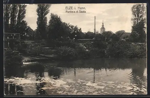 AK Elze i. Hann., Partie an der Saale