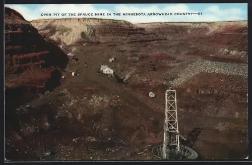 AK Arrowhead, MN, Open Pit of the Spruce Mine, Bergbau