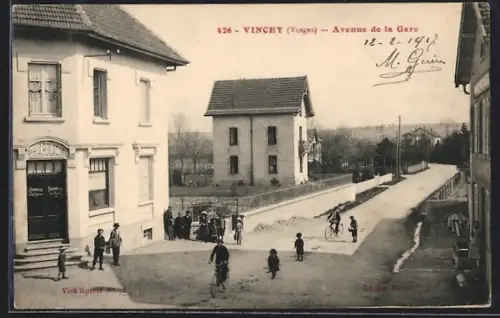 AK Vincey /Vosgeues, Avenue de la Gare