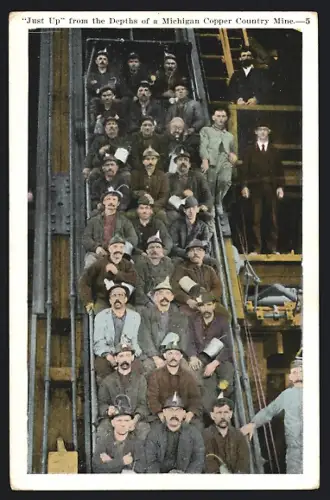 AK Lake Superior, MI, Just Up form teh Depths of a Copper Country Mine, Bergbau