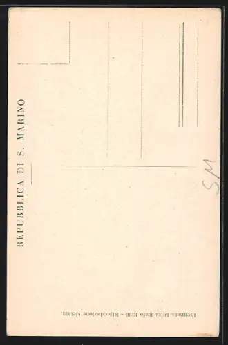 Künstler-AK S. Marino, Landkarte mit Fiorentino, M. Olivo & la Serra