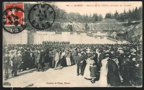 AK Nimes, Jardins de la Fontaine pendant un Concert