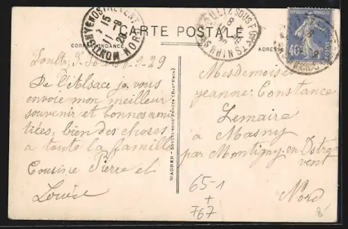 AK Soultz-sous-Forêts, Bahnhof, Post, Rathaus