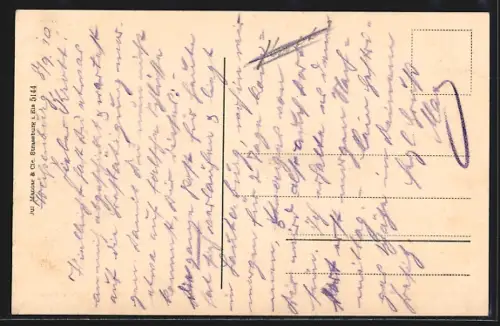 AK Weissenburg, Hauptstrasse mit Rathaus