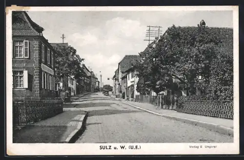 AK Sulz u. W., Une rue, Strassenpartie