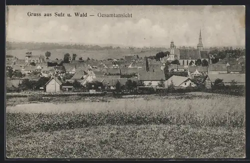 AK Sulz u. Wald, Gesamtansicht mit Kirche