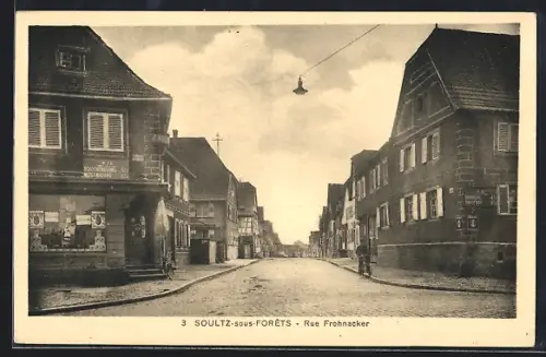 AK Soultz-sous-Forêts, Rue Frohnacker, Strassenpartie