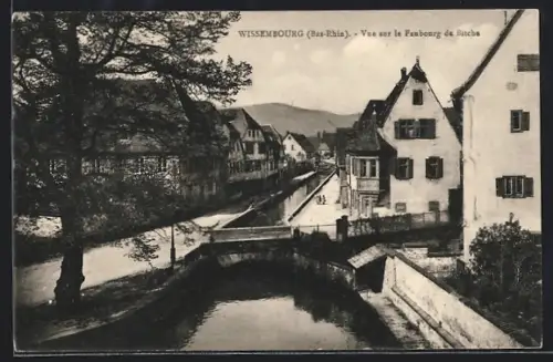 AK Wissembourg /Bas-Rhin, Vue sur le Faubourg de Bitche
