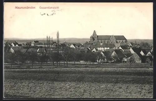 AK Maursmünster, Gesamtansicht mit Kirche