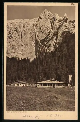 AK Berchtesgaden, Gasthof Scharitzkehl-Alm, Gebirgslandschaft