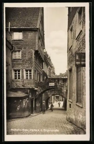 AK Mülheim-Ruhr, Partie an der Bogenstrasse