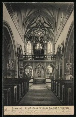AK Kiedrich i. Rheingau, Inneres der St. Valentinus-Kirche