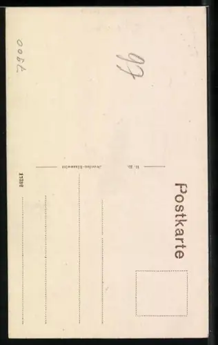 AK Ulm a. D., An der Blau, Fachwerkhäuser, Brücke