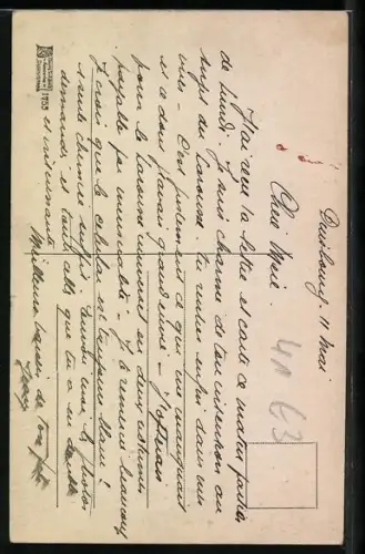 AK Duisburg, Kaiserberg, Reiterdenkmal, Turm, Wasserfall