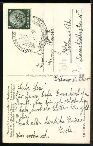 AK Todtmoos, Blick auf das Neue Schwarzwaldhaus