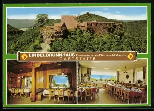 AK Vorderweidenthal, Lindelbrunnhaus, Cramerhaus des Pfälzerwald-Vereins, Gaststätte